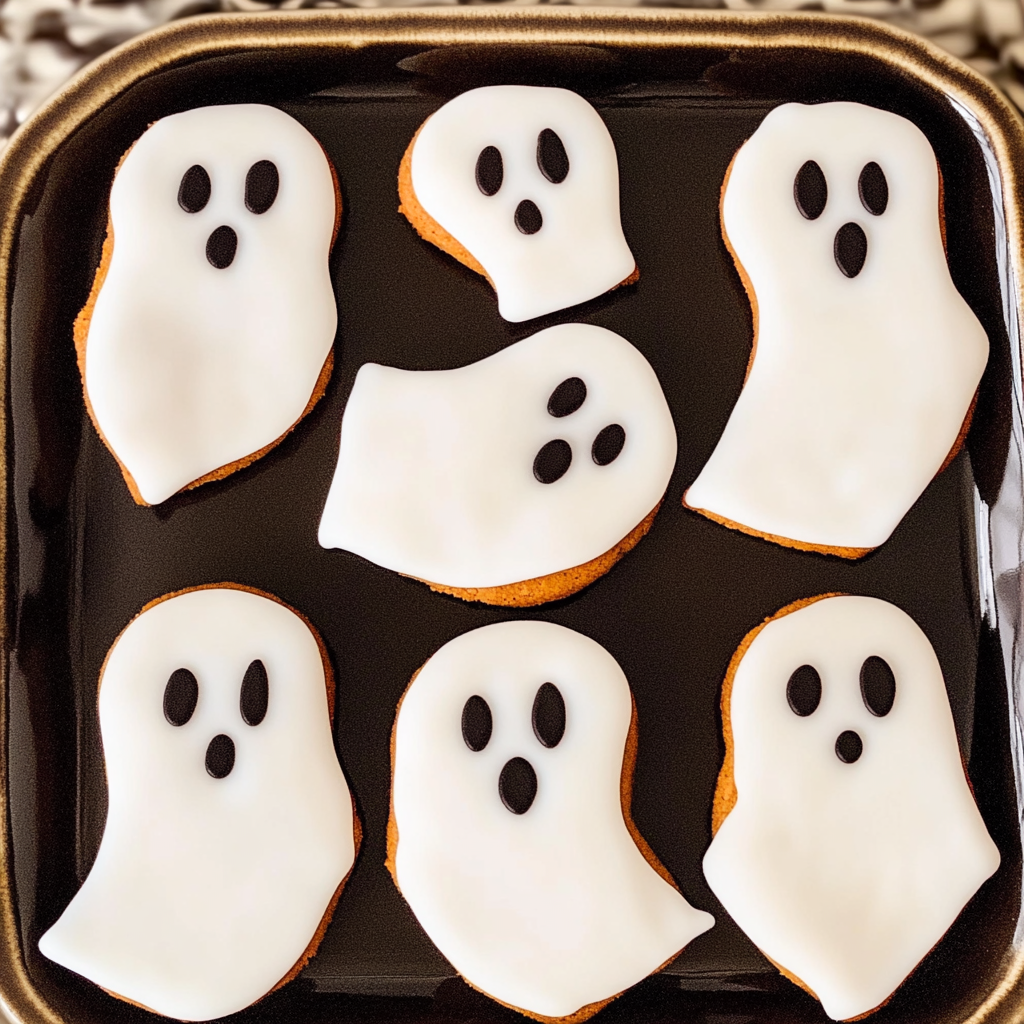 Recipe preparation for Ghost Sugar Cookies with Icing