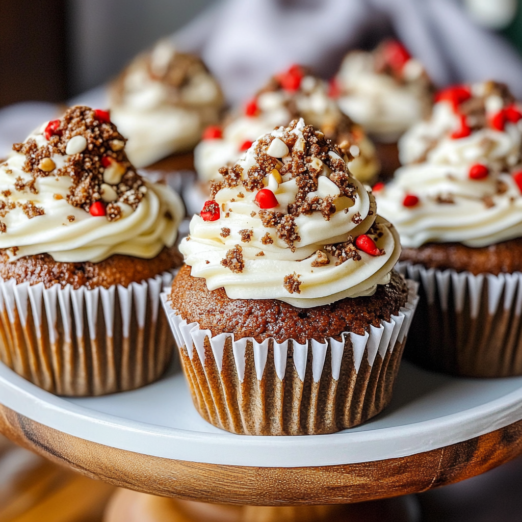 Recipe preparation for Gingerbread Eggnog Cupcakes