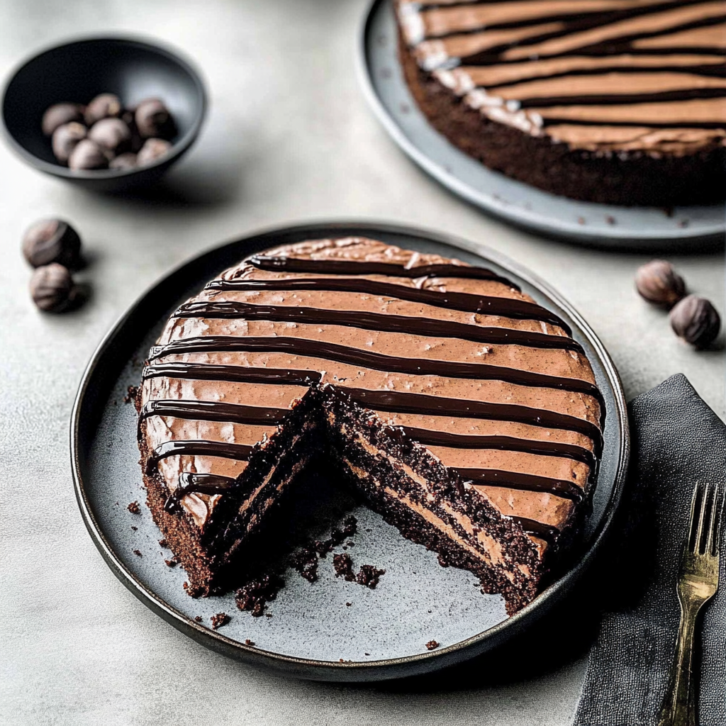 Recipe preparation for Dark Chocolate Chestnut Torte