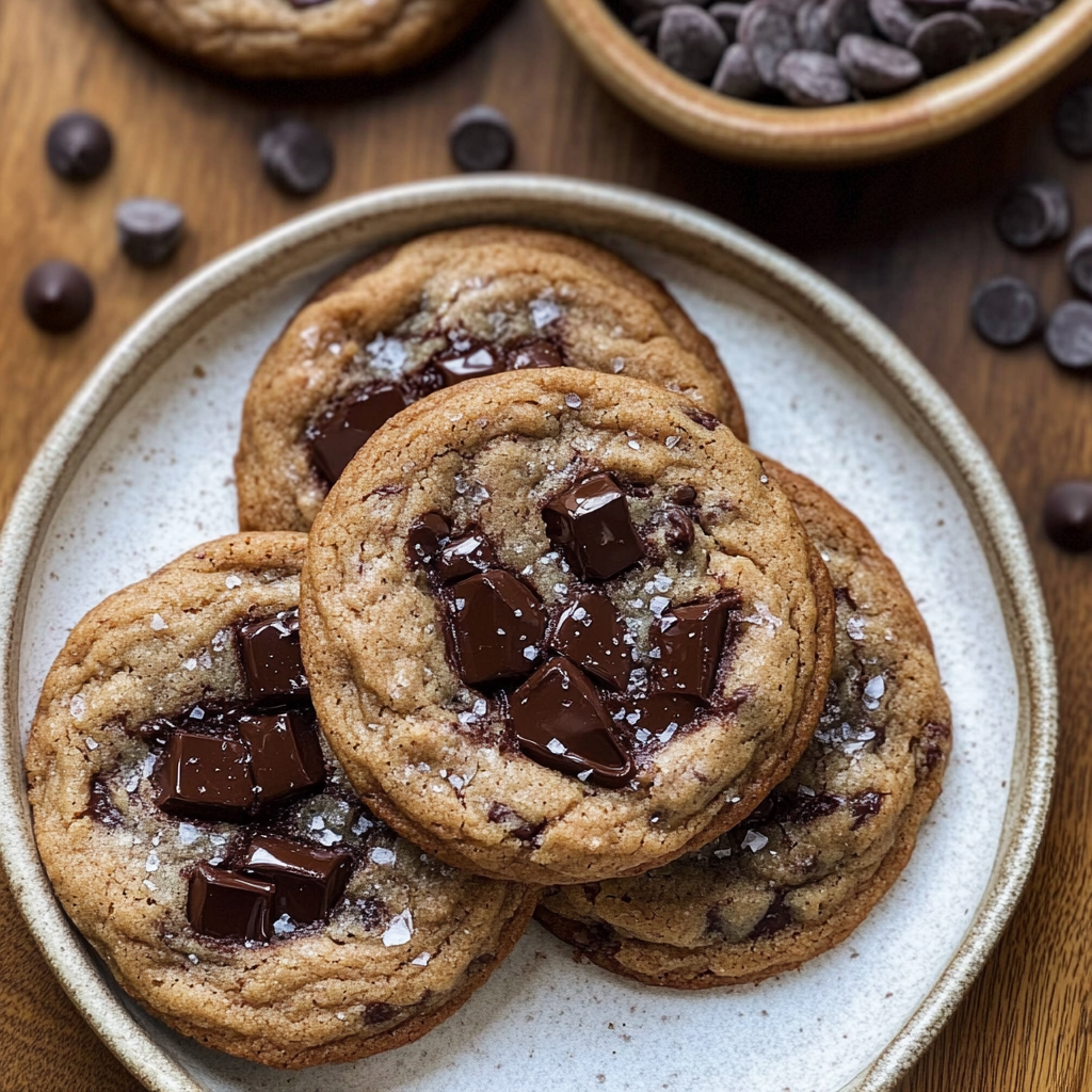 Recipe preparation for Espresso Dark Chocolate Chunk Cookies