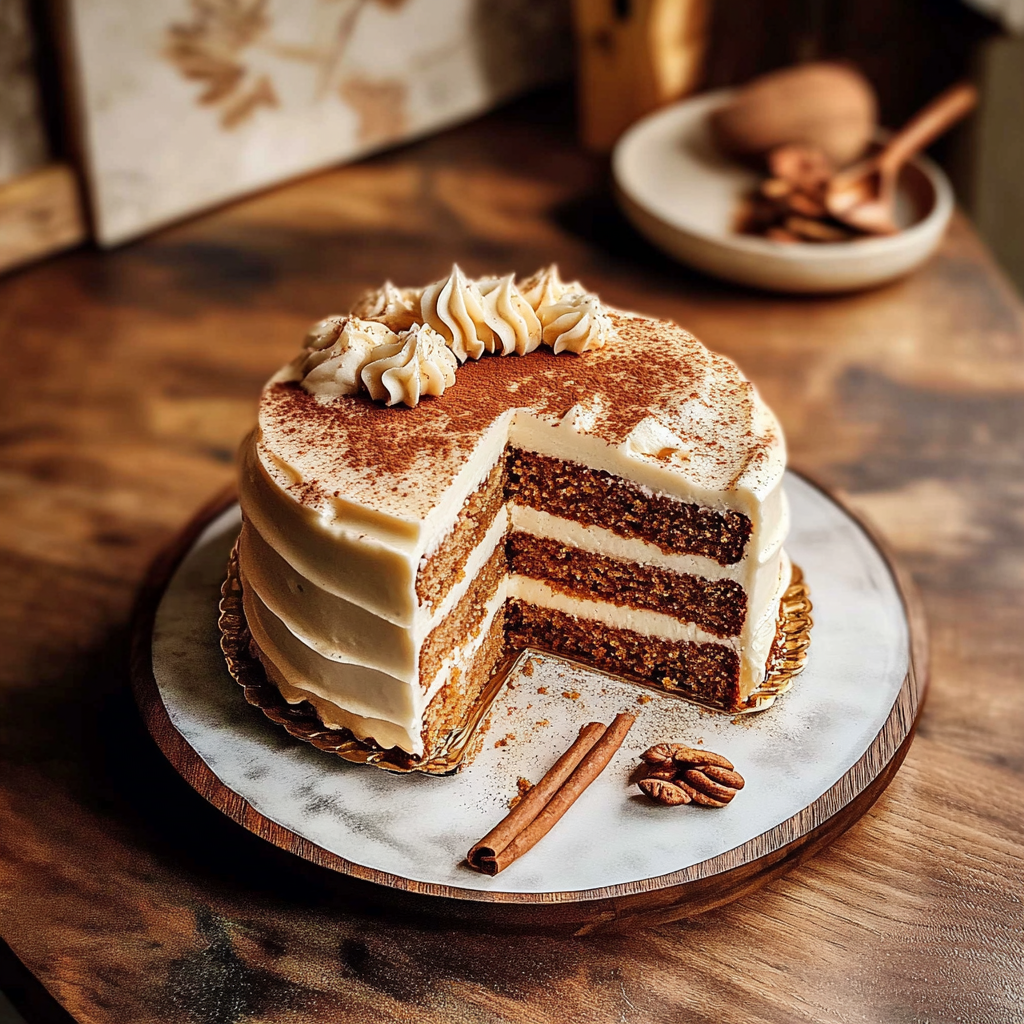 Recipe preparation for Spiced Chai Honeycomb Cake