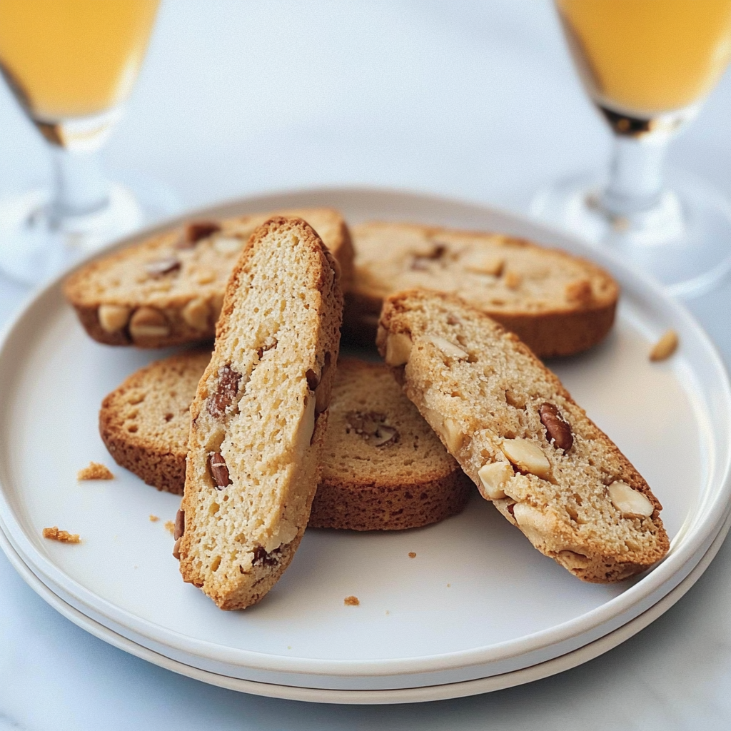 Recipe preparation for Maple Walnut Biscotti Cookies