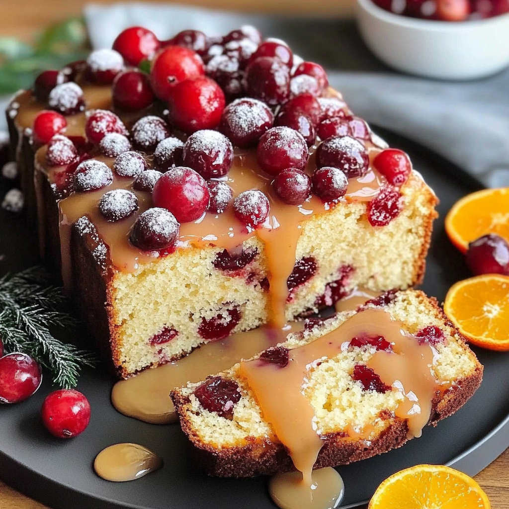 Recipe preparation for Cranberry Orange Cake