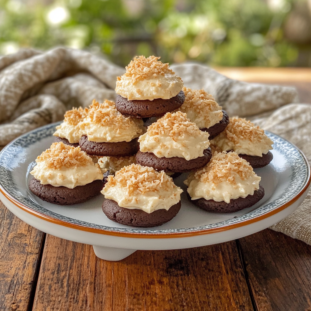 Recipe preparation for Almond Joy Macaroon Cookies