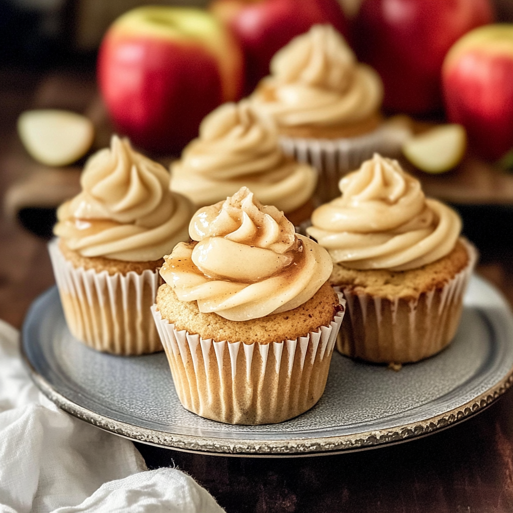 Recipe preparation for Spiced Apple Cupcakes