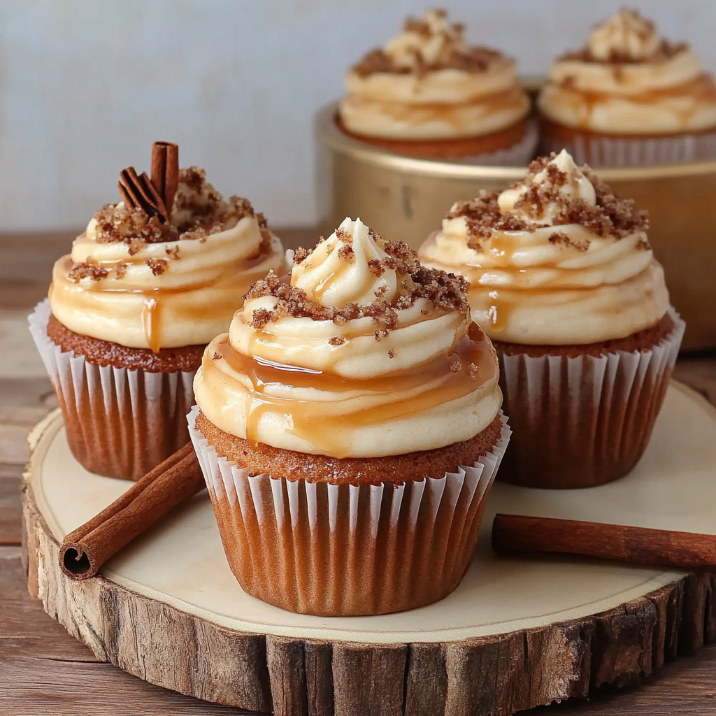 Recipe preparation for Caramel Chai Latte Cupcakes