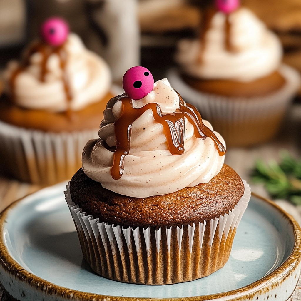 Recipe preparation for Gingerbread Cookie Cupcakes