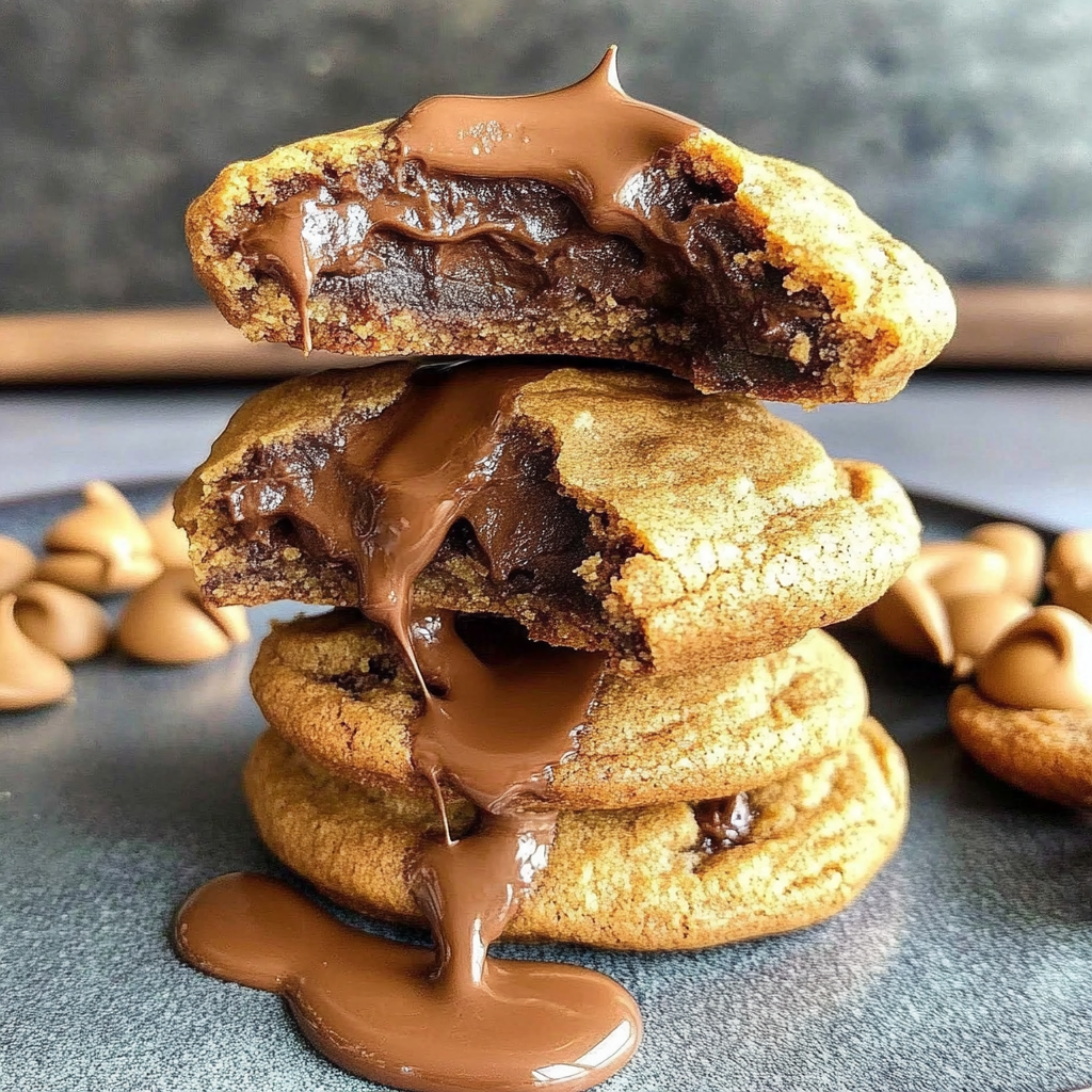 Recipe preparation for Nutella Stuffed Chocolate Cookies