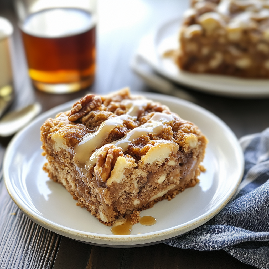 Recipe preparation for Maple Walnut Dump Cake