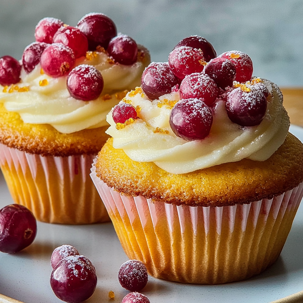 Recipe preparation for Cranberry Orange Cupcakes