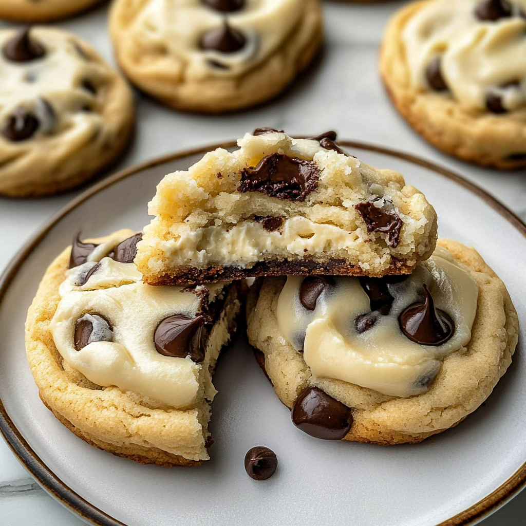 Recipe preparation for Chocolate Chip Cheesecake Cookies