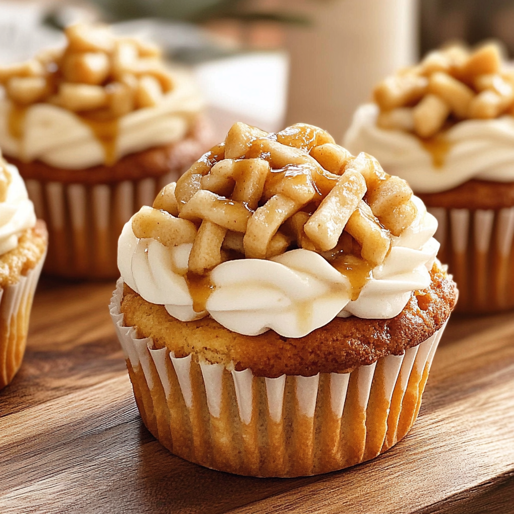 Recipe preparation for Apple pie cupcakes