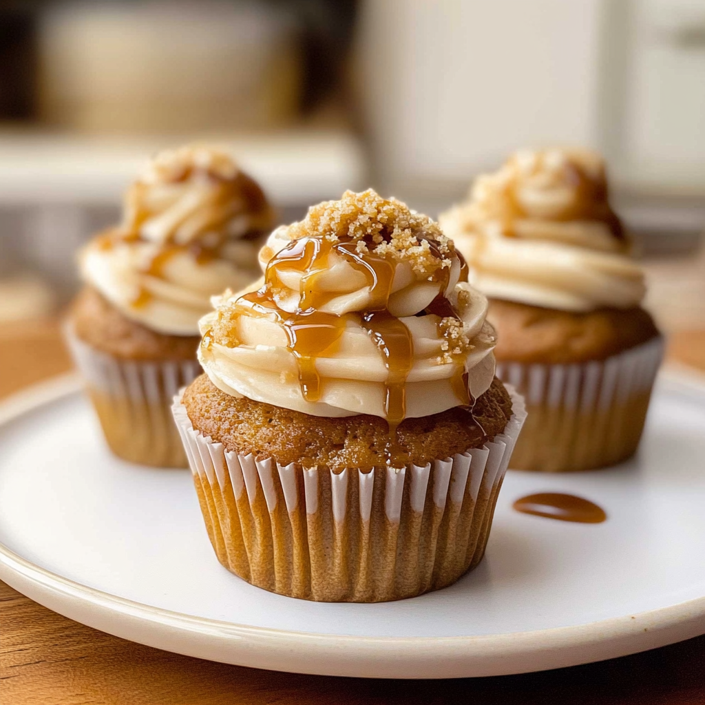 Recipe preparation for Brown Sugar Salted Caramel Cupcakes