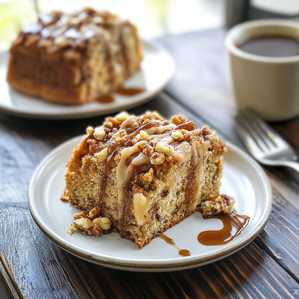 Recipe preparation for Maple Walnut Coffee Cake