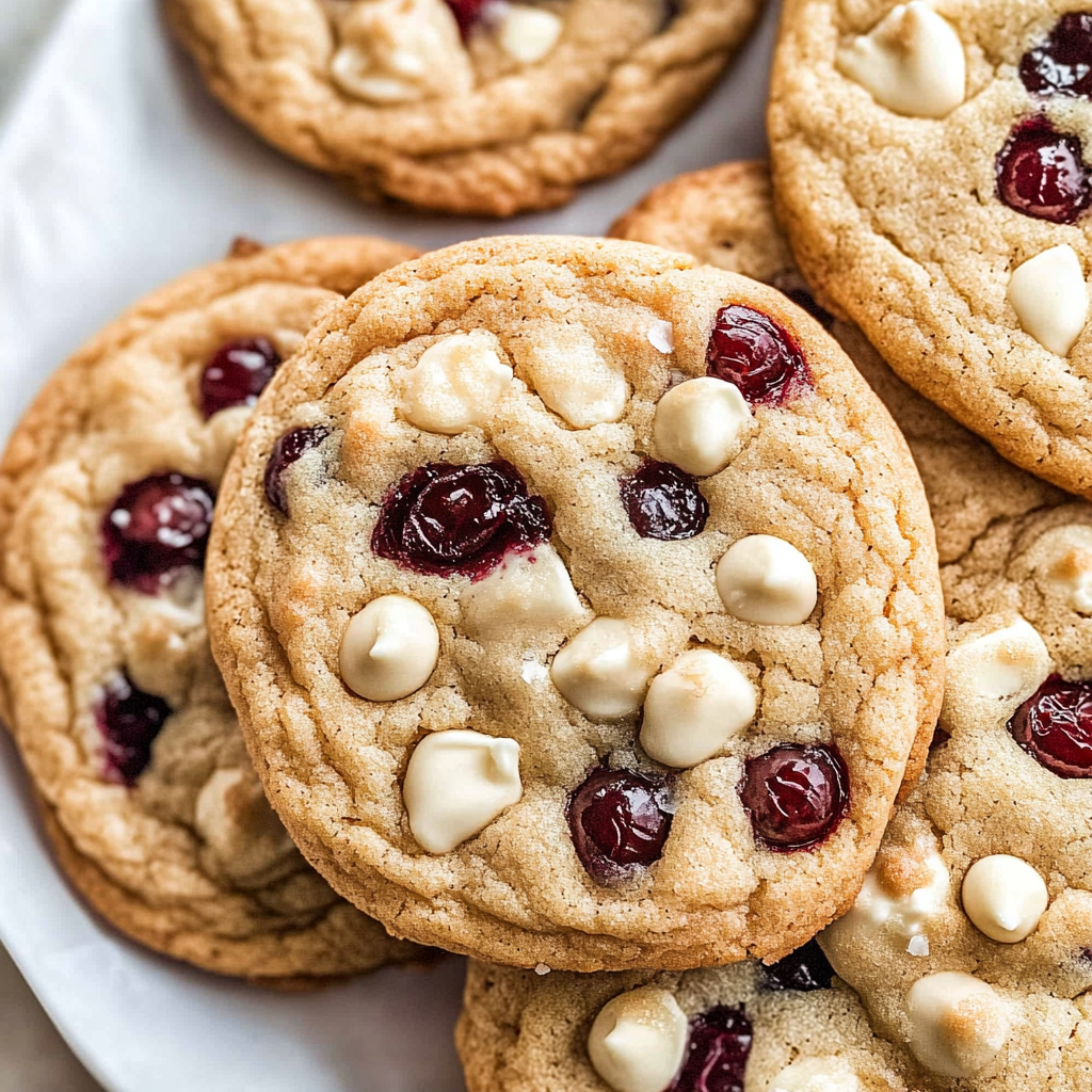 Recipe preparation for Cranberry White Chocolate Cookies