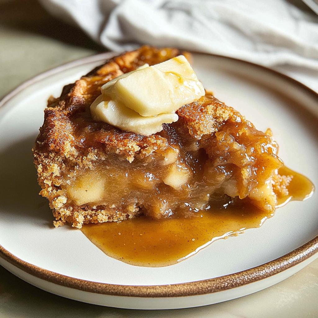 Recipe preparation for Caramel Apple Dump Cake