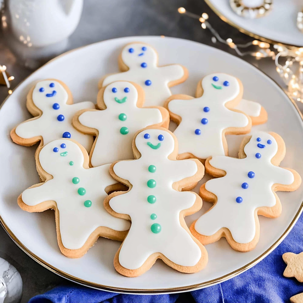 Recipe preparation for gingerbread men sugar cookies