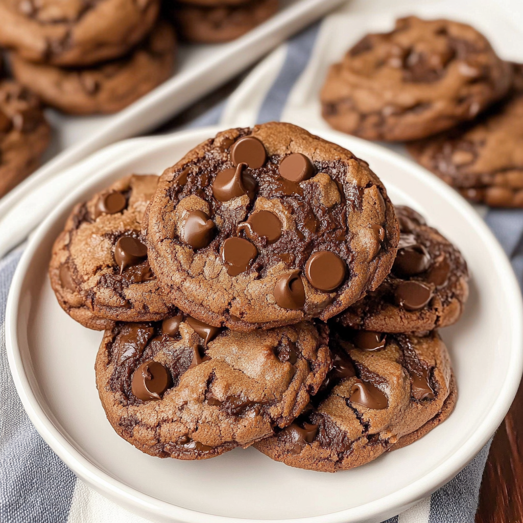 Recipe preparation for double chocolate cookies