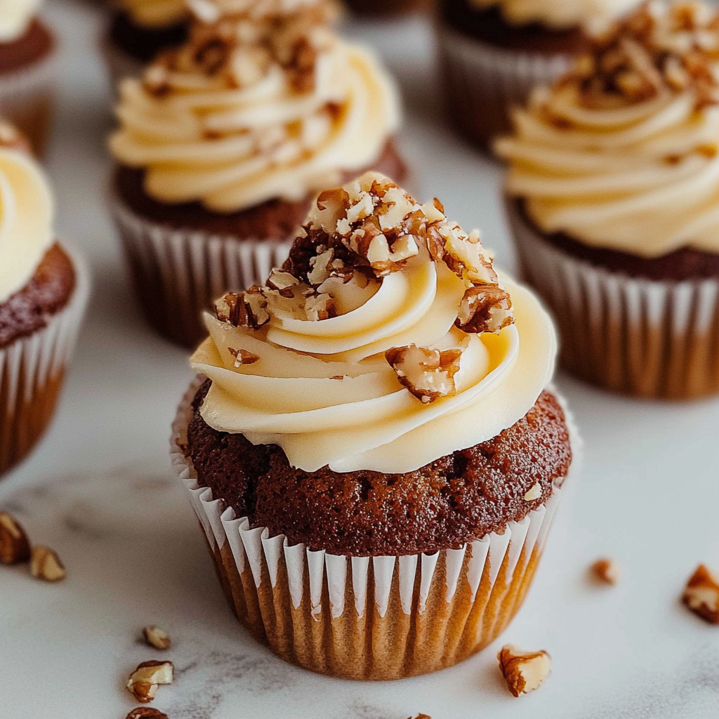 Recipe preparation for Maple Walnut Cupcakes
