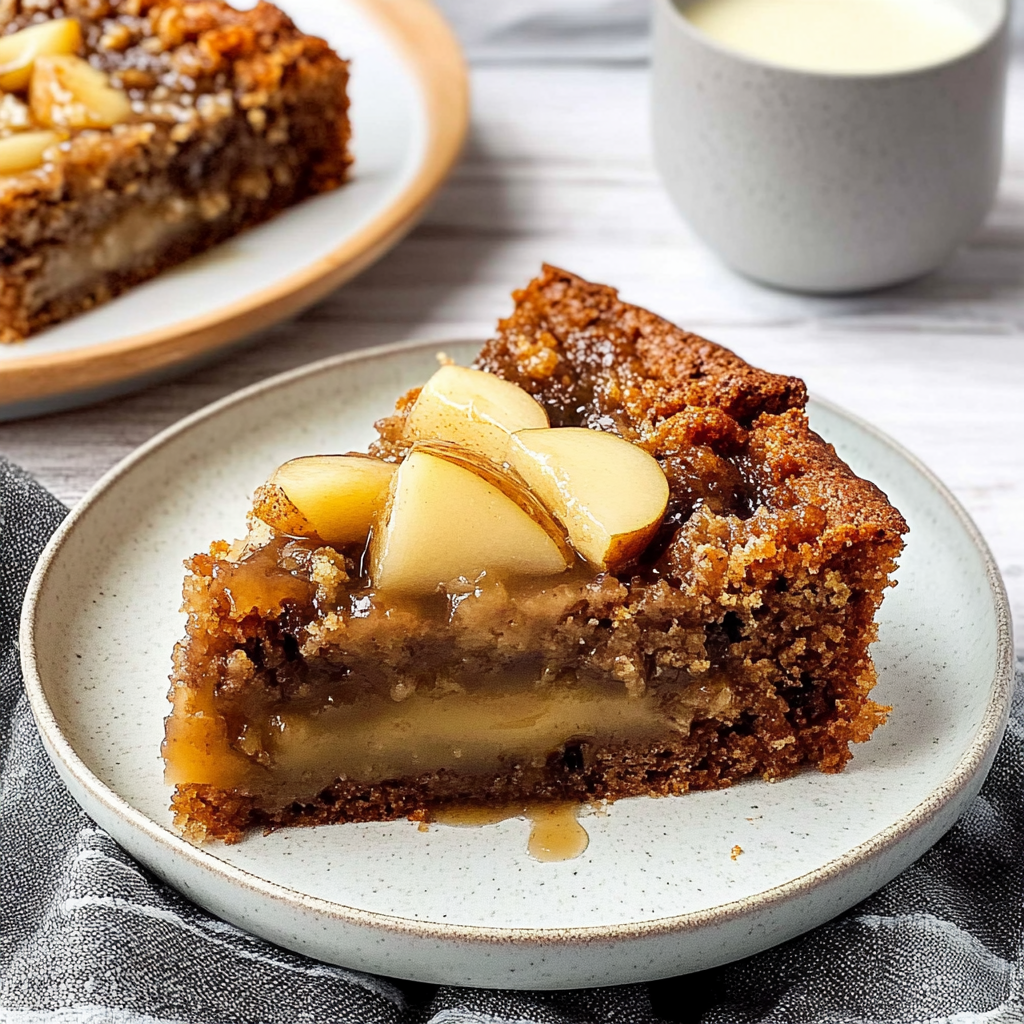 Recipe preparation for Spiced Pear Dump Cake