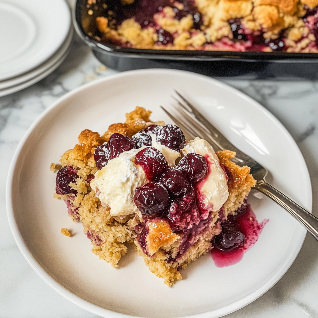 Recipe preparation for Cranberry Dump Cake