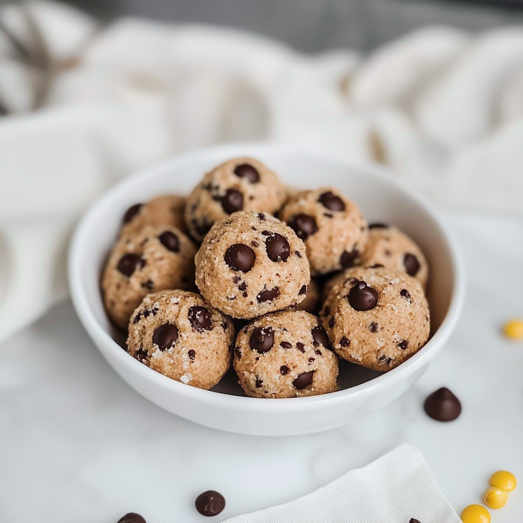 Recipe preparation for No-Bake Cookie Dough Bites
