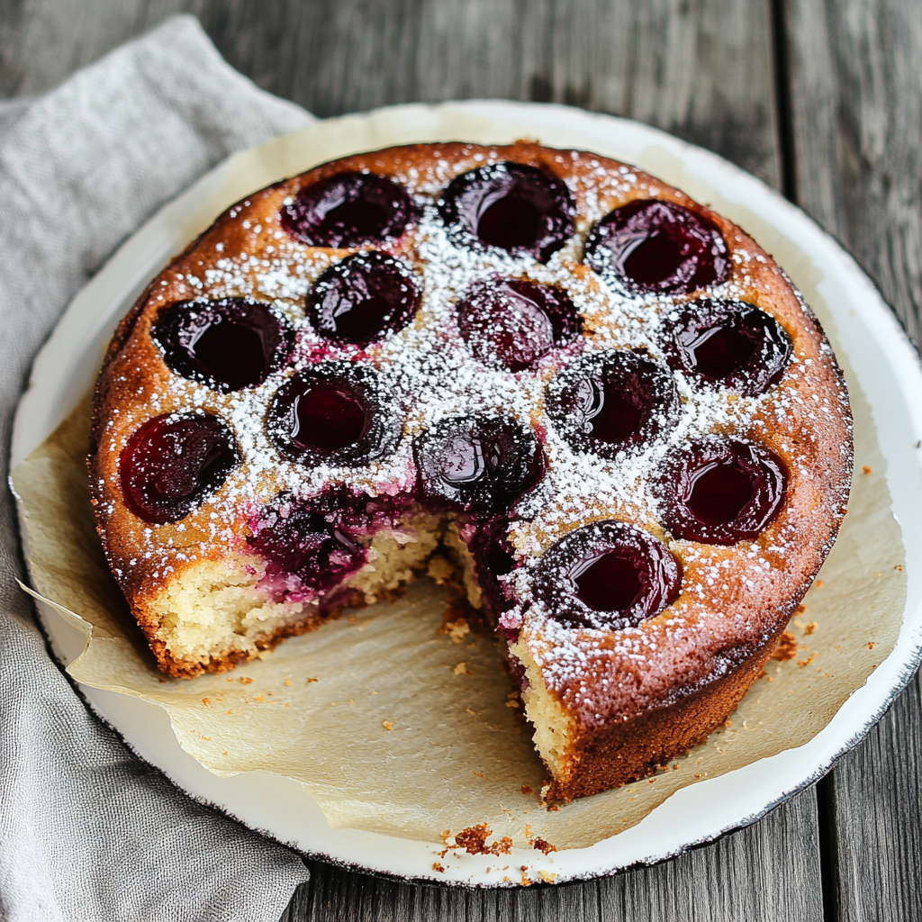 Recipe preparation for Plum & Almond Cake