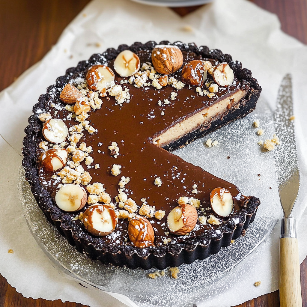 Recipe preparation for Hazelnut Chocolate Tarts