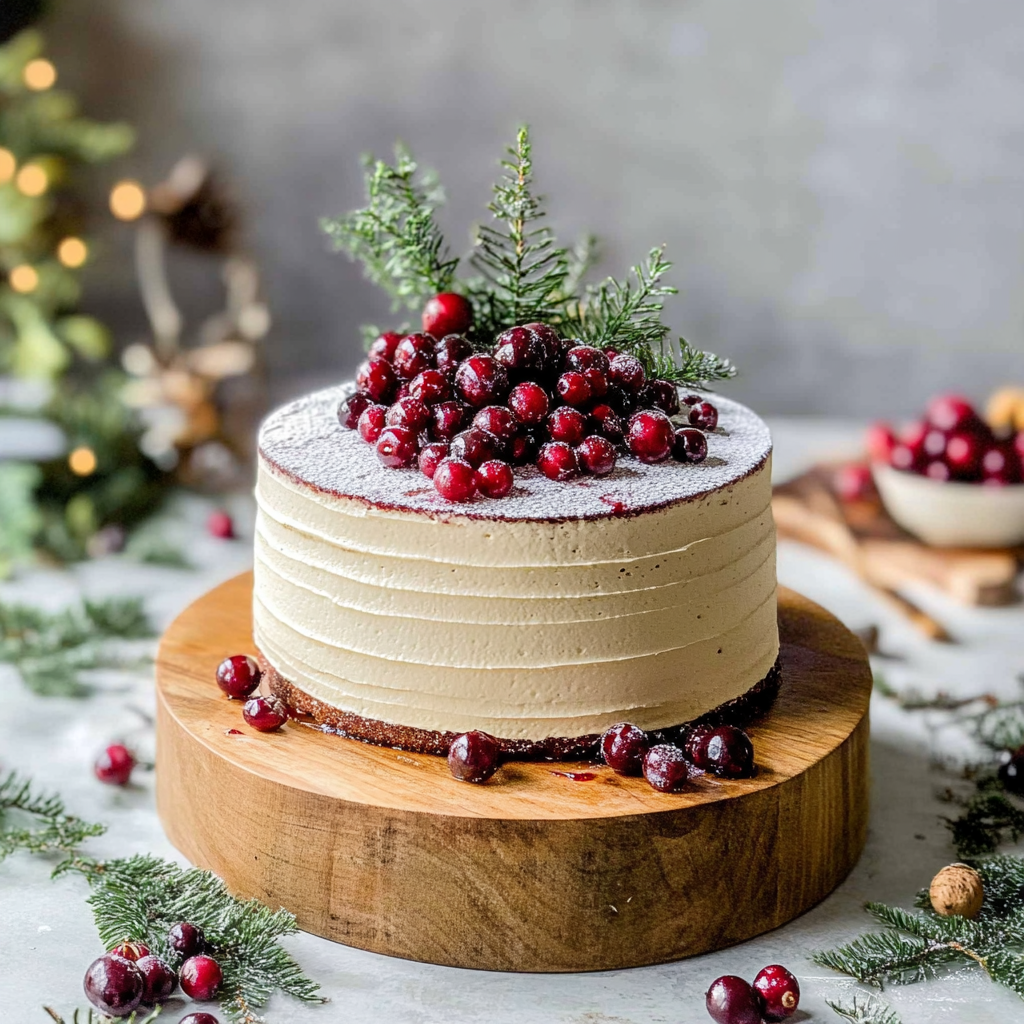 Recipe preparation for Cranberry Christmas Cake