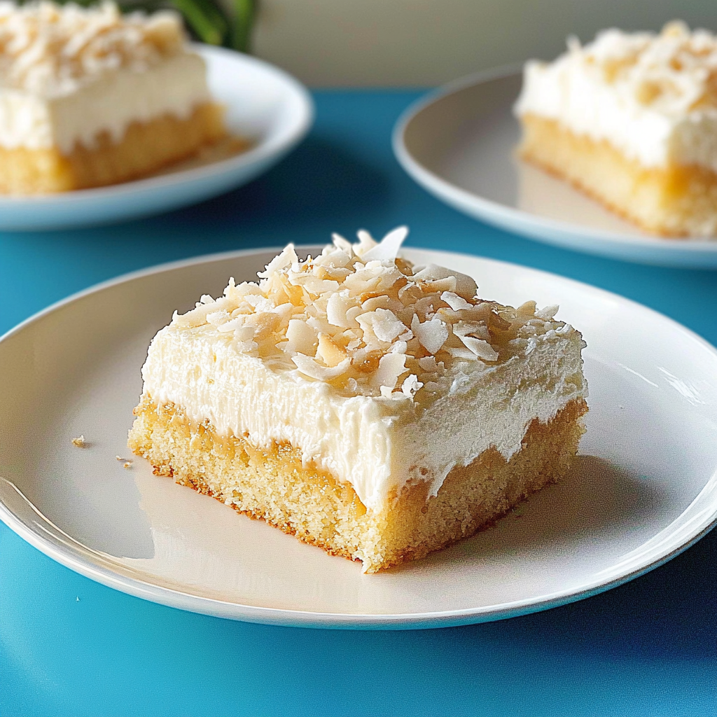 Recipe preparation for Coconut Cream Dump Cake