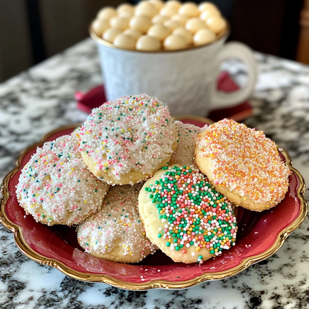 Recipe preparation for Holiday Sprinkle Sugar Cookies