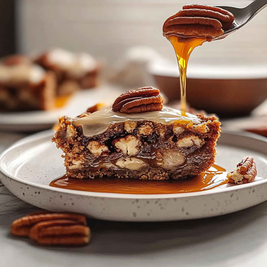 Recipe preparation for Toffee Pecan Dump Cake