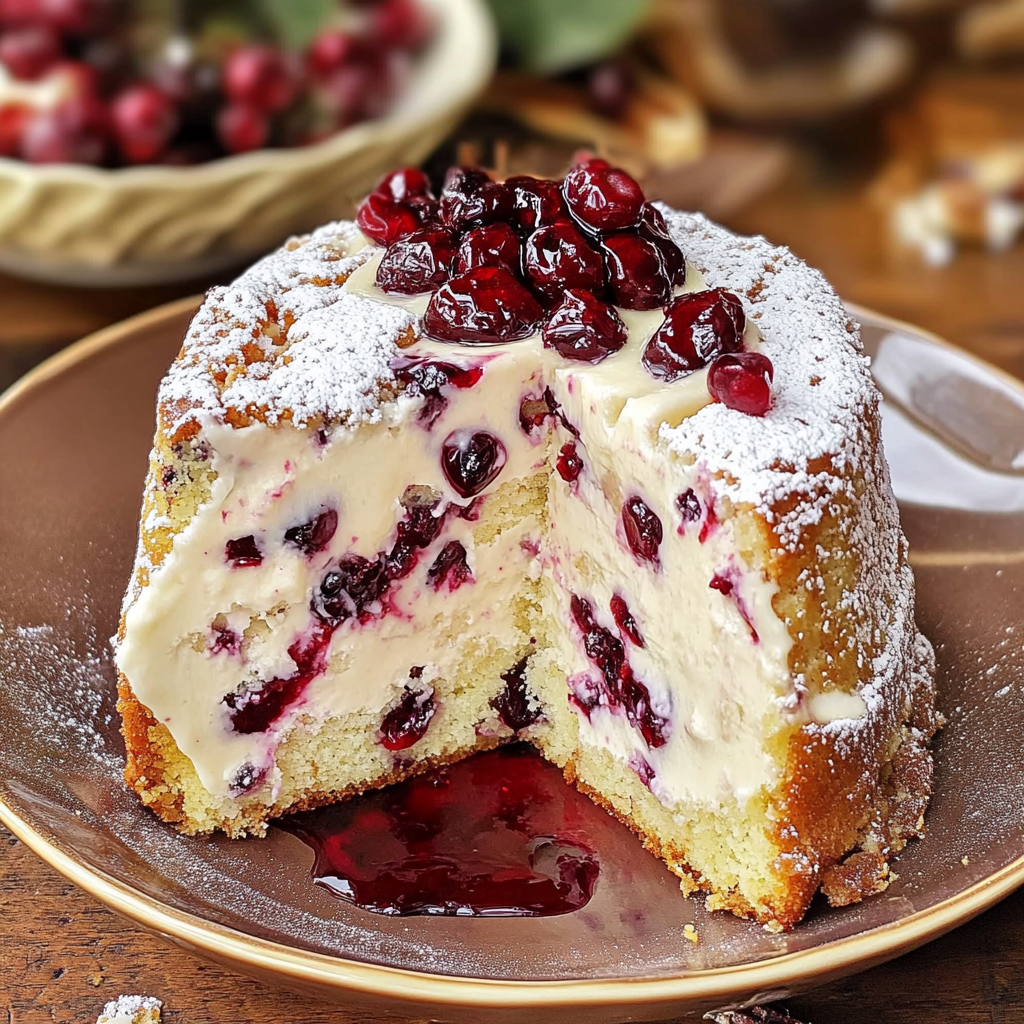 Recipe preparation for Cranberry Christmas Cake