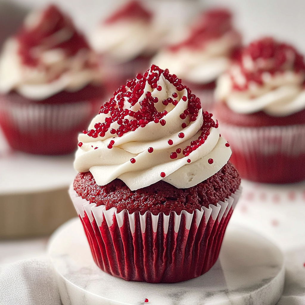 Recipe preparation for red velvet cupcakes