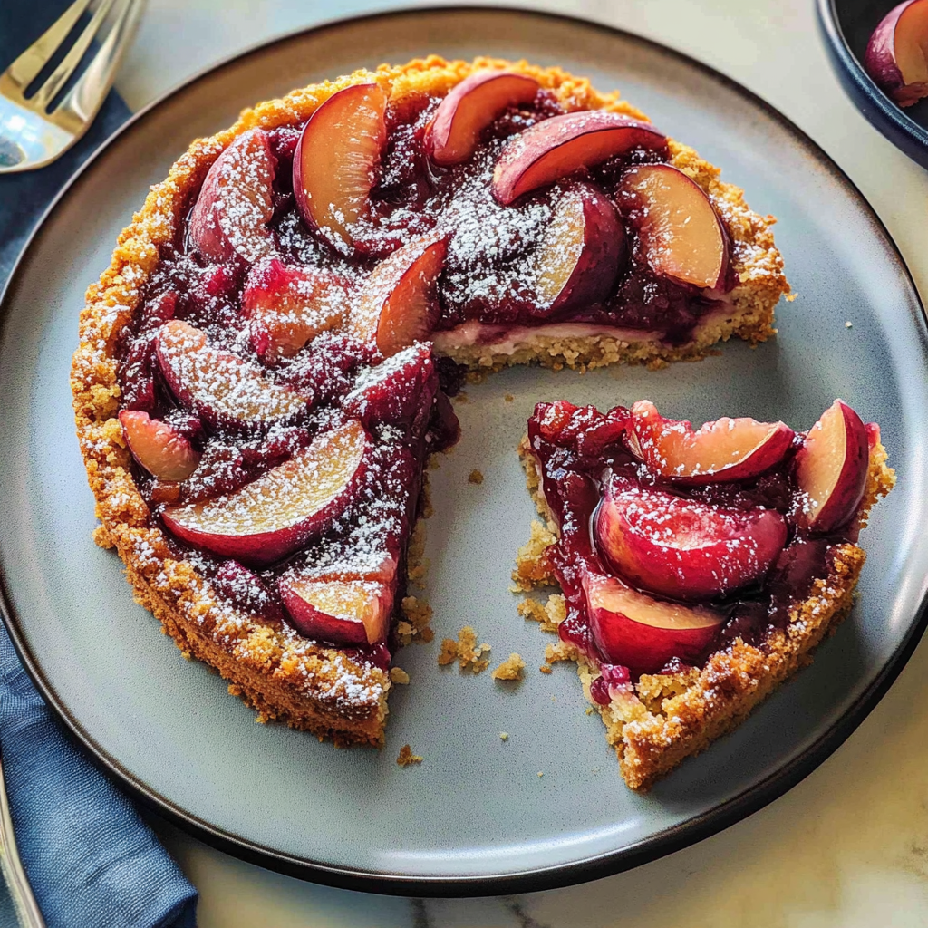 Recipe preparation for Spiced Plum Dump Cake