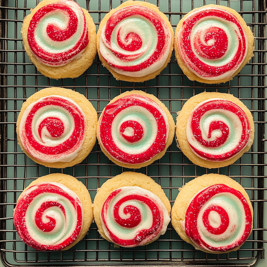 Recipe preparation for peppermint swirl cookies