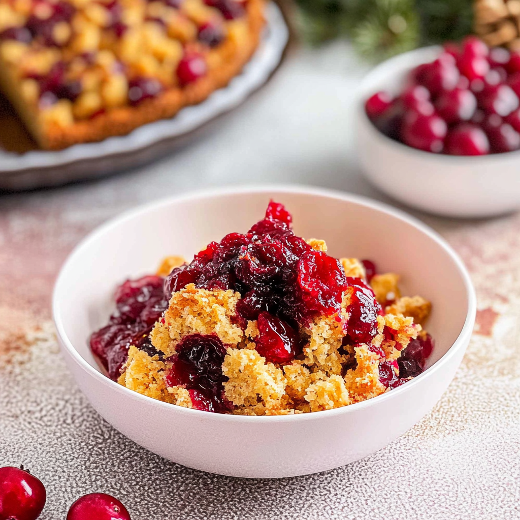 Recipe preparation for Cranberry Orange Dump Cake