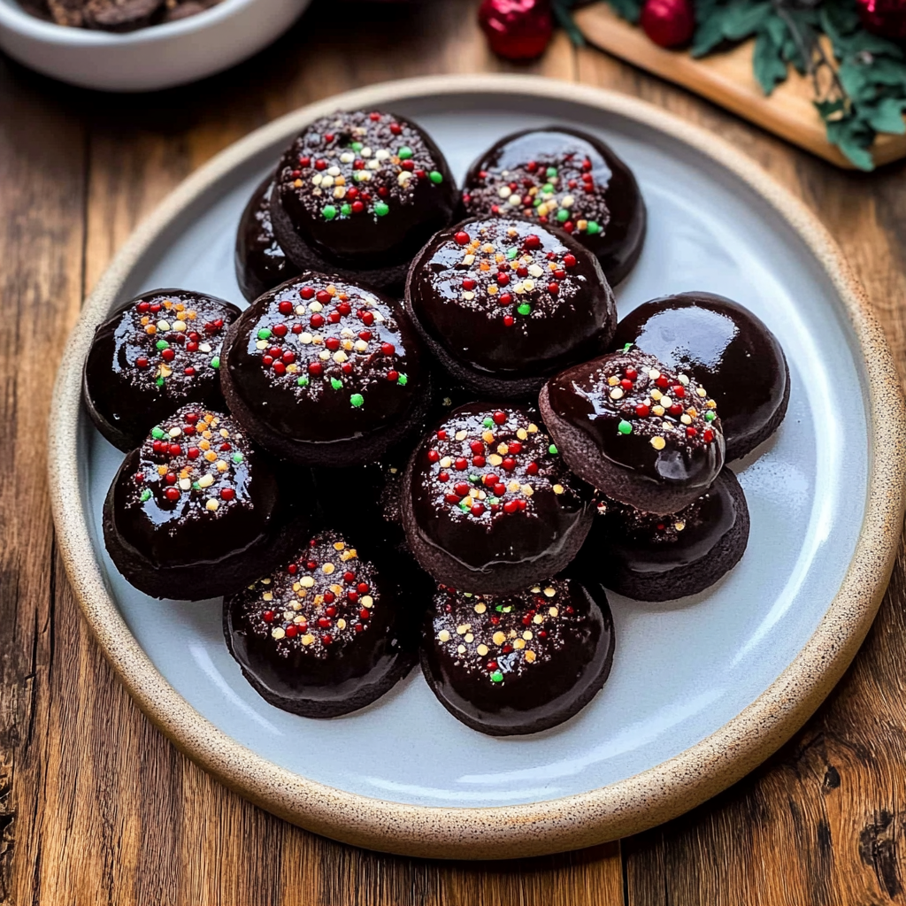 Recipe preparation for Chocolate thumbprint cookies