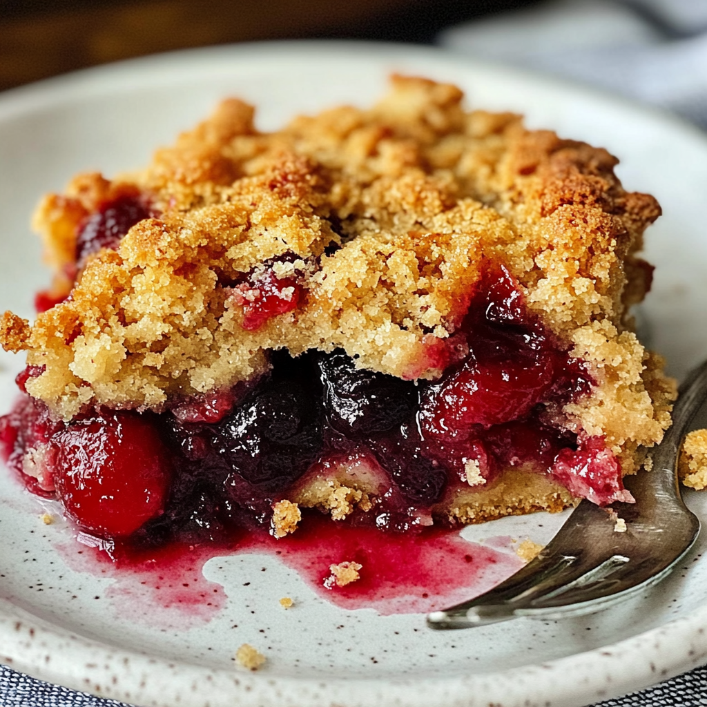 Recipe preparation for Cranberry Dump Cake