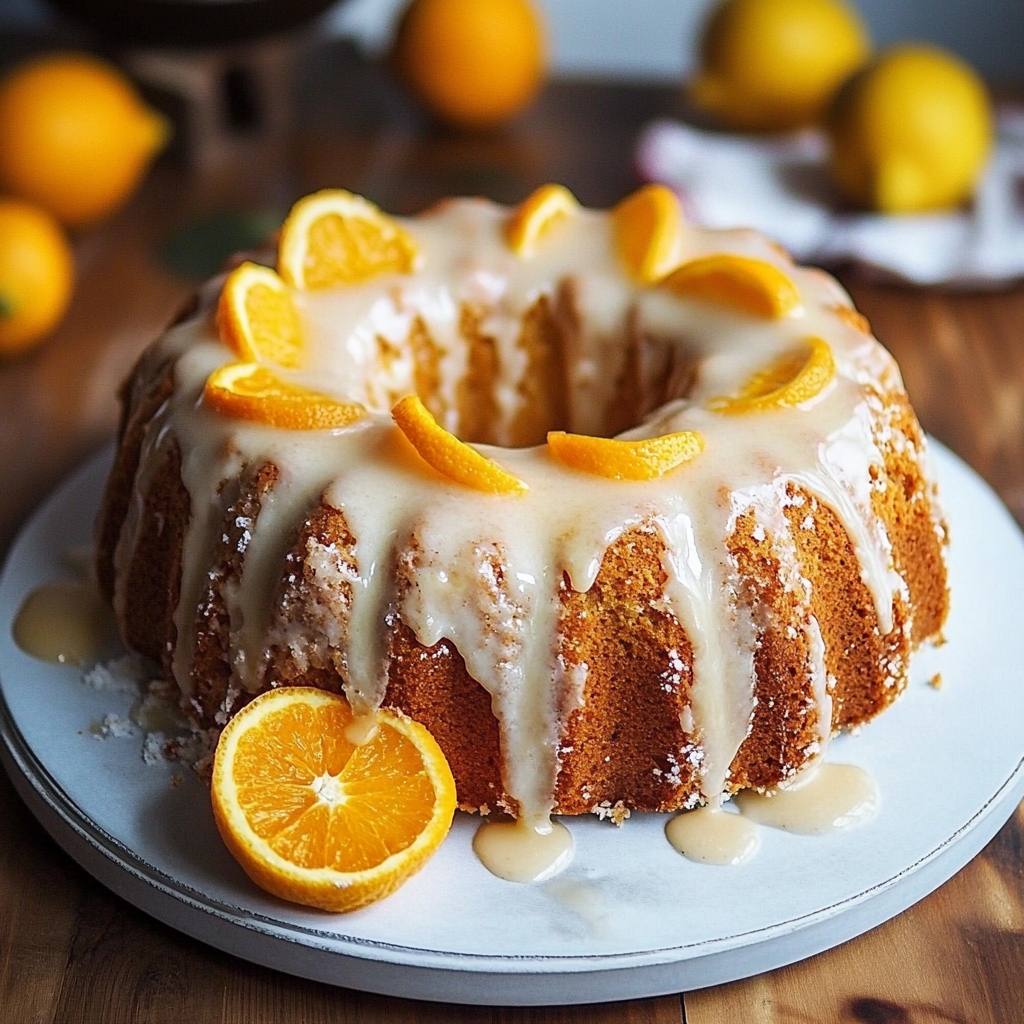 Recipe preparation for Orange Bundt Cake