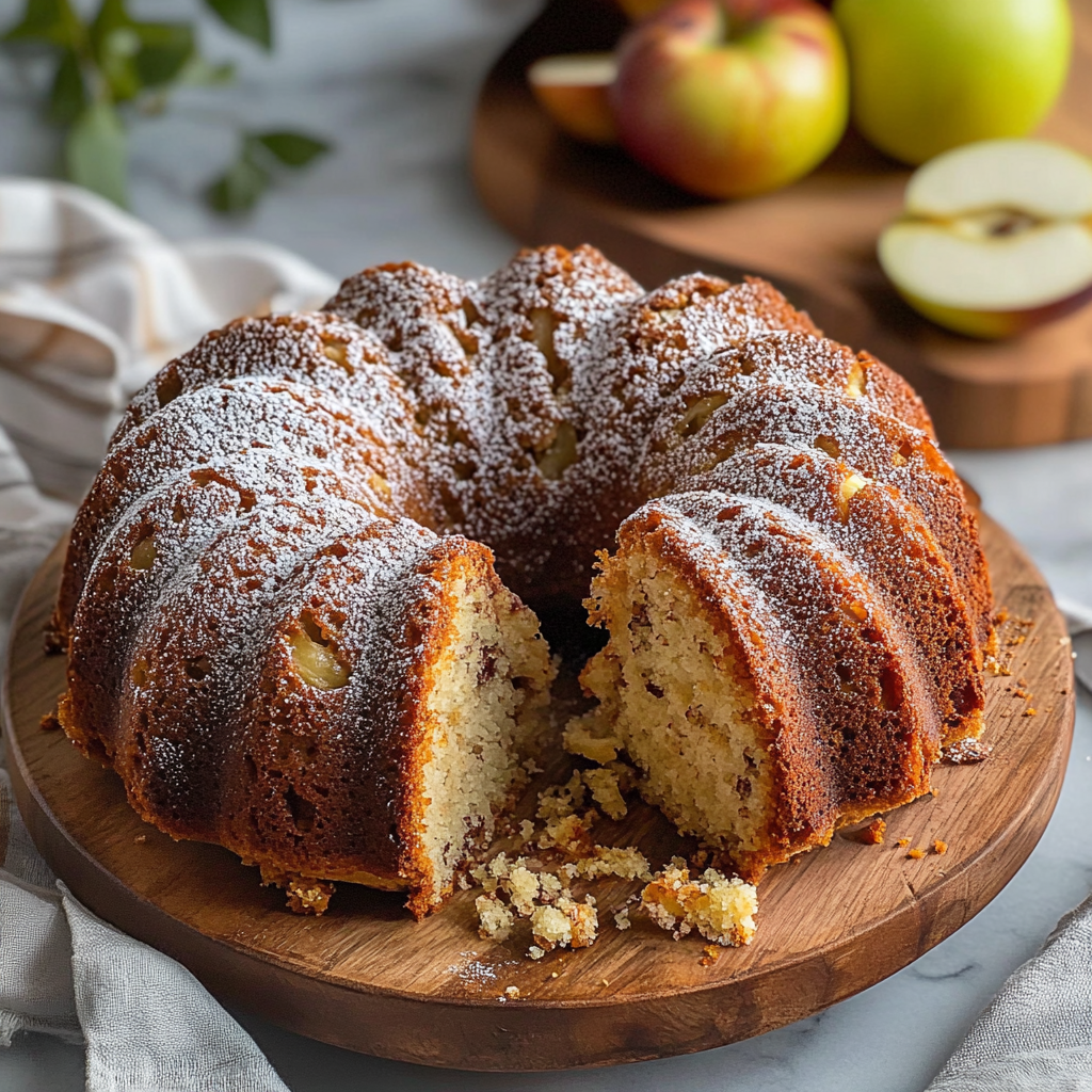 Recipe preparation for Apple Cinnamon Bundt Cake