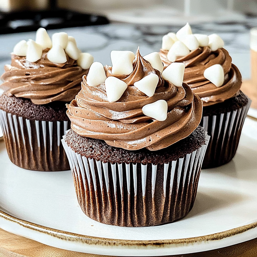Recipe preparation for Mexican Hot Chocolate Cupcakes