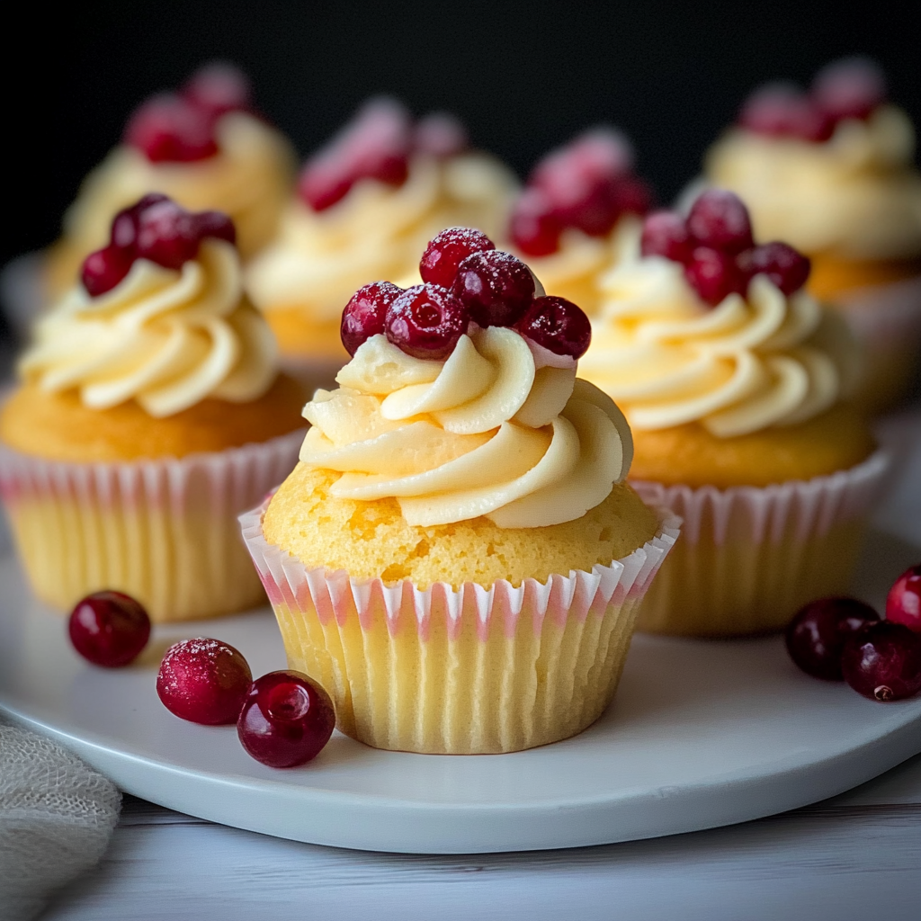 Recipe preparation for Cranberry Orange Cupcakes