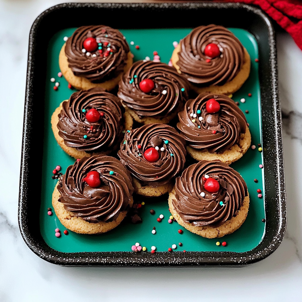 Recipe preparation for Piped Chocolate Butter Cookies