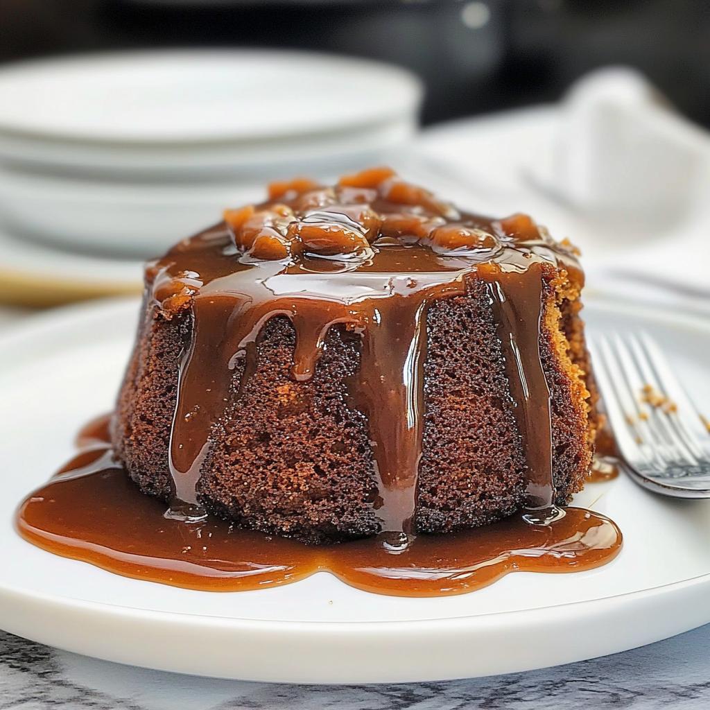 Recipe preparation for Sticky Toffee Pudding Cake