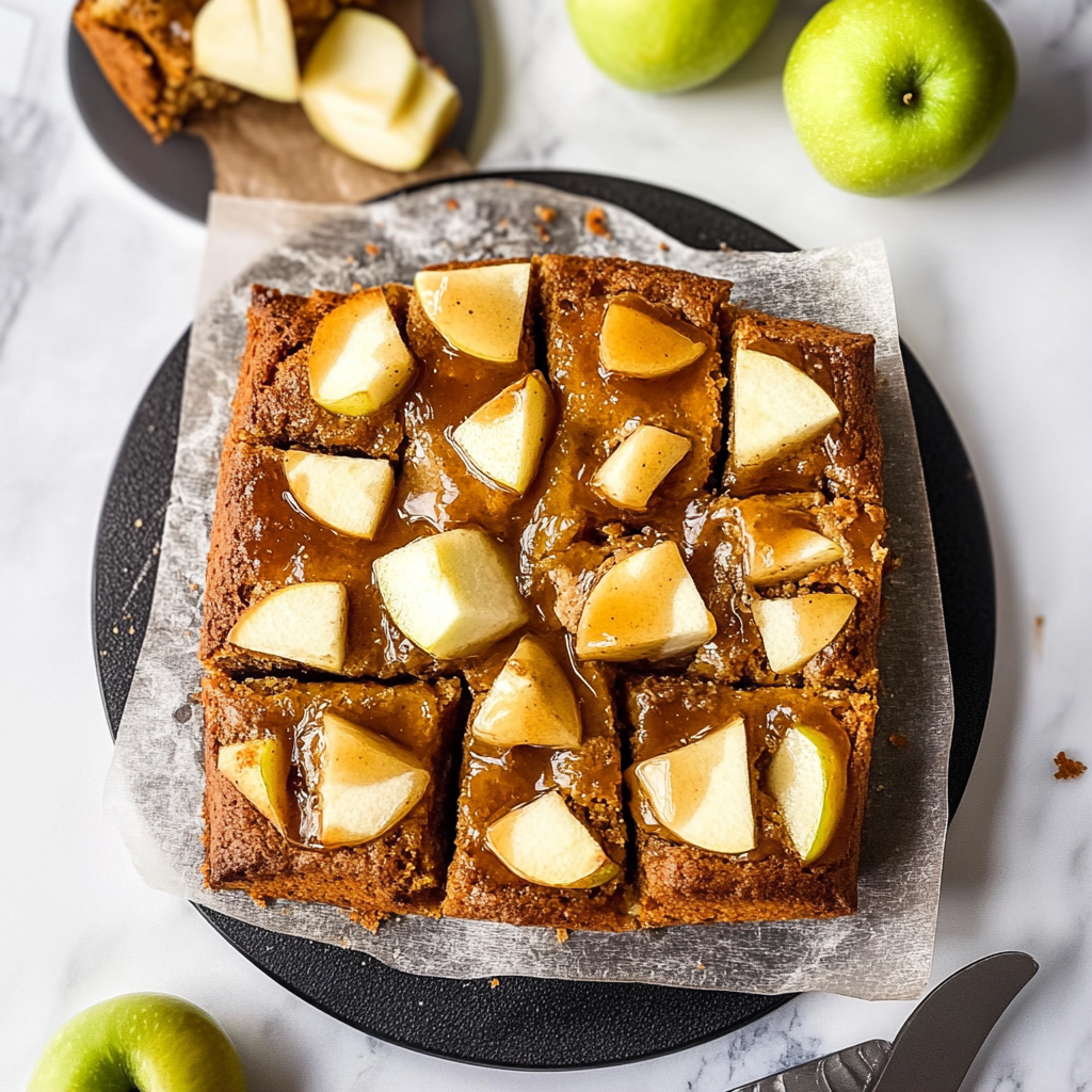 Recipe preparation for Apple and Cinnamon Tray Cake