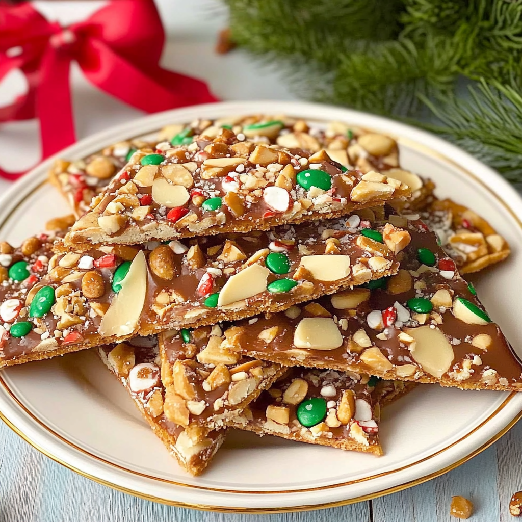 Recipe preparation for Toffee Almond Christmas Crackle Cookies