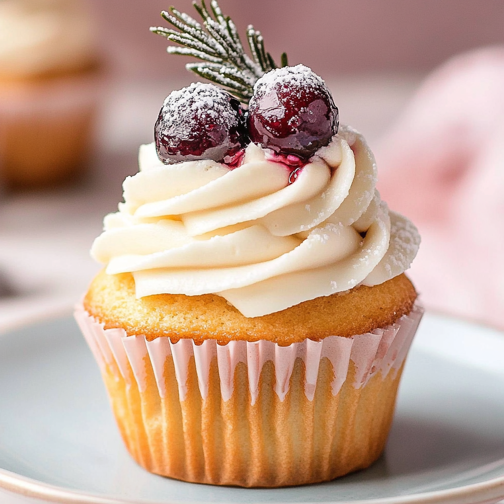 Recipe preparation for Cranberry Filled Vanilla Cupcakes with White Chocolate Frosting