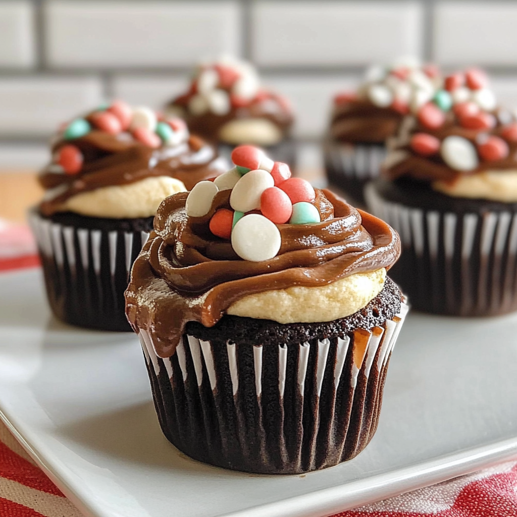 Recipe preparation for Hot Cocoa Cupcake Mugs