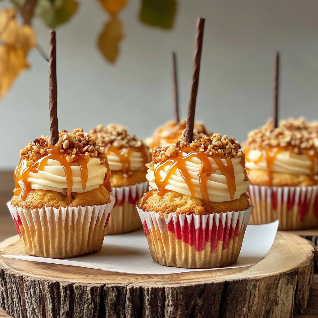 Recipe preparation for Caramel Apple Cupcakes